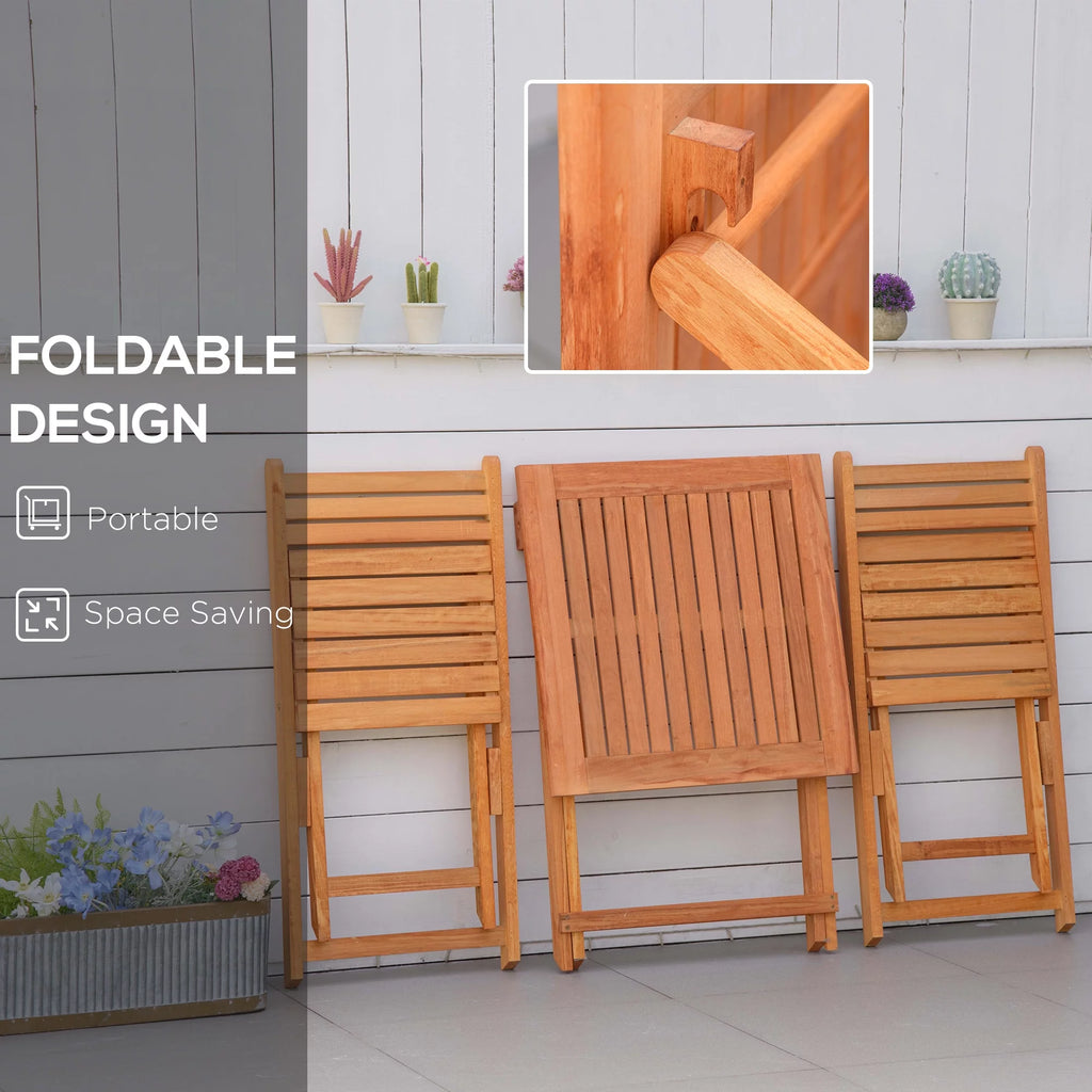 3 Piece Wooden Patio Bistro Set X640