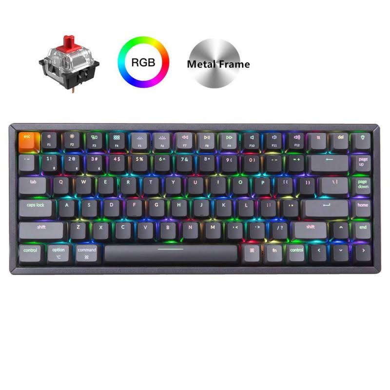 Compact 84 Keys Wireless Bluetooth/USB Wired Mechanical Keyboard H39498