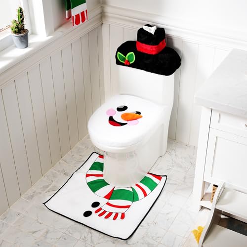 2 Set 5 Pieces Christmas Theme Bathroom Decoration Set F600632