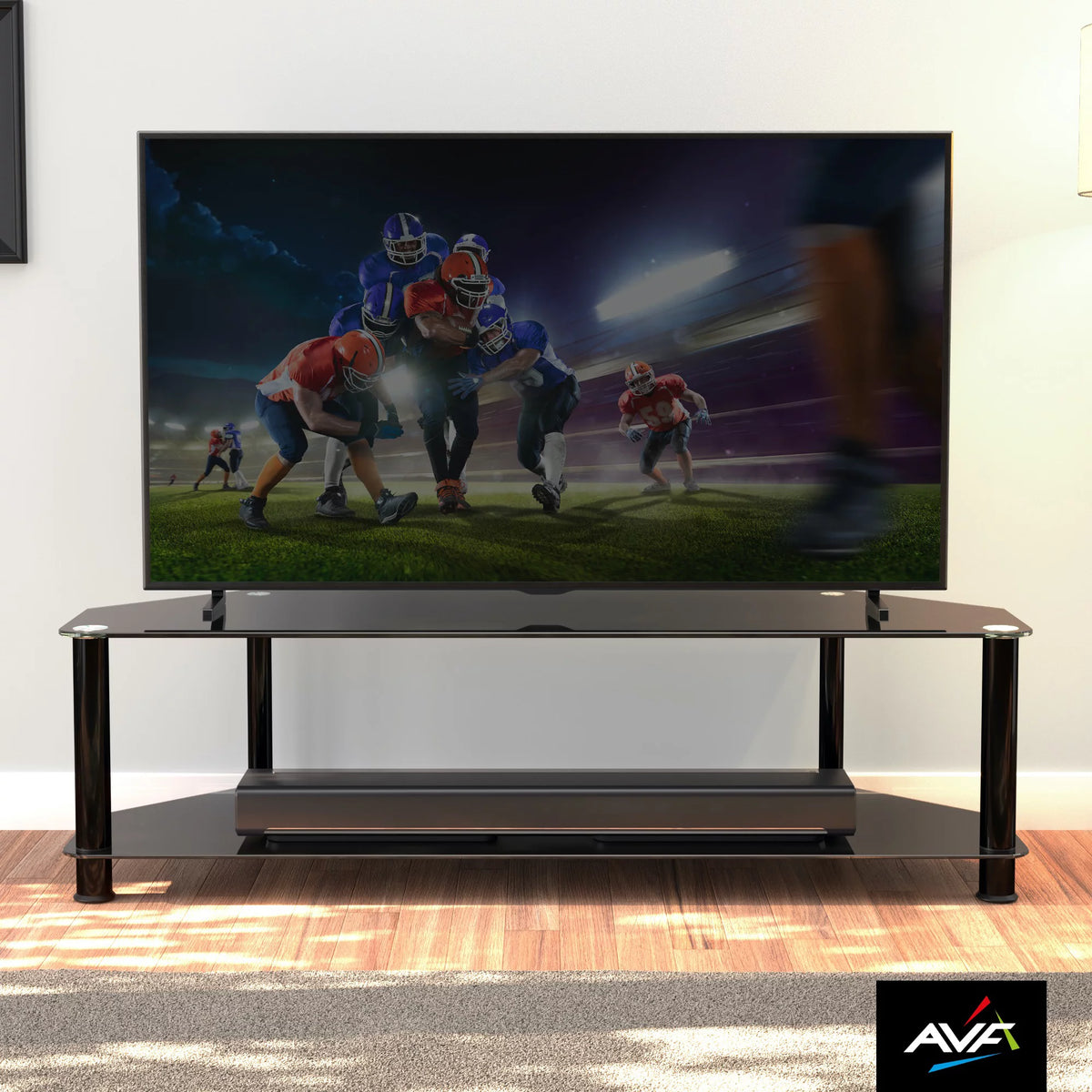 Black Glass TV Stand F355