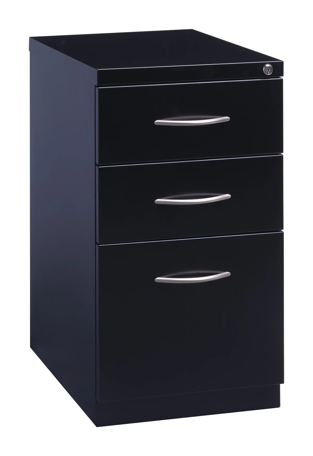 23" Deep Mobile Pedestal File Cabinet 3 Drawer Black W2626