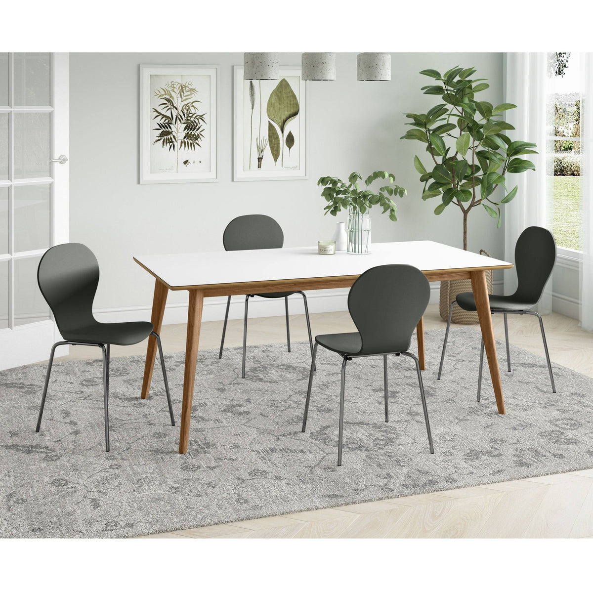 Red Armless Dining Chair (Set of 4) D924