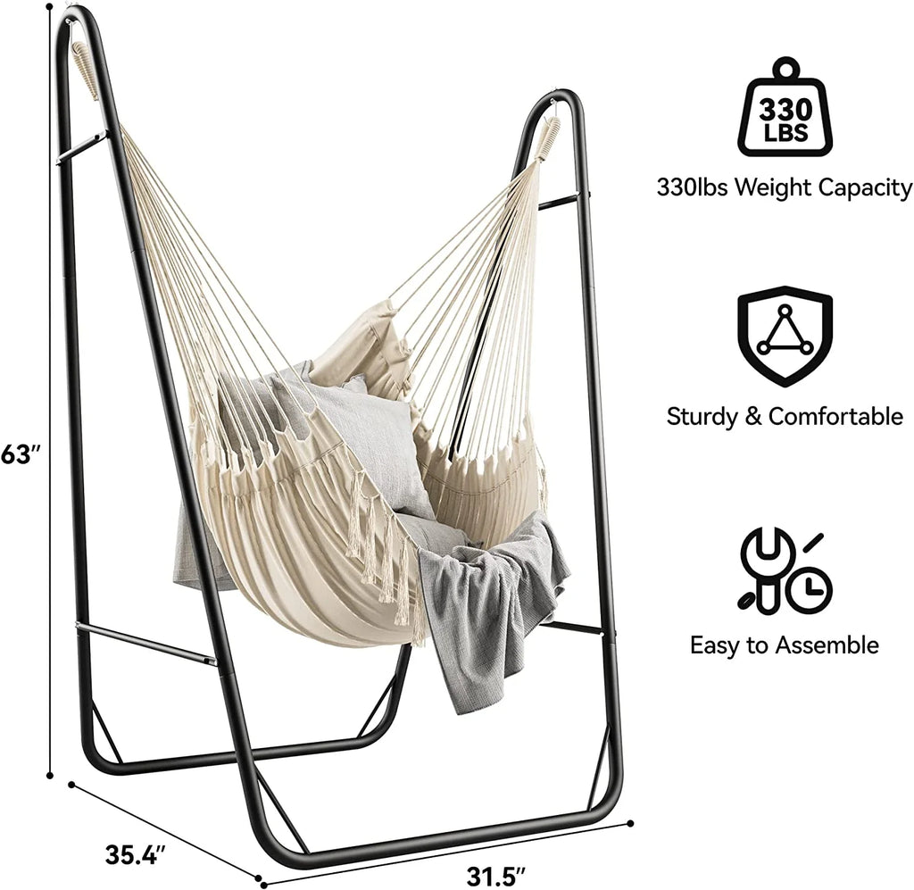 Hammock Chair with Stand Heavy Duty 330Lbs V98090