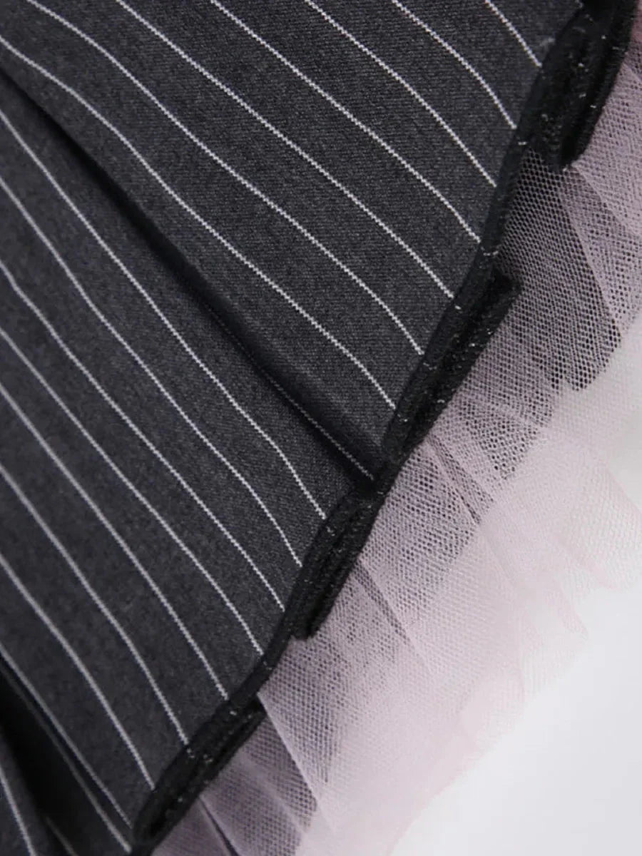 Stripped Ribbon Skirt N19396