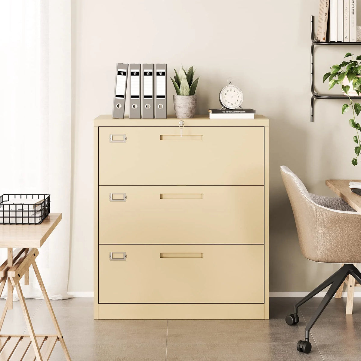 3 Drawer Metal File Cabinet with Lock T3950