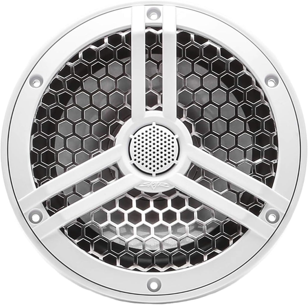 8" 2-Way Marine Coaxial Speakers, Pair (White) Y27603