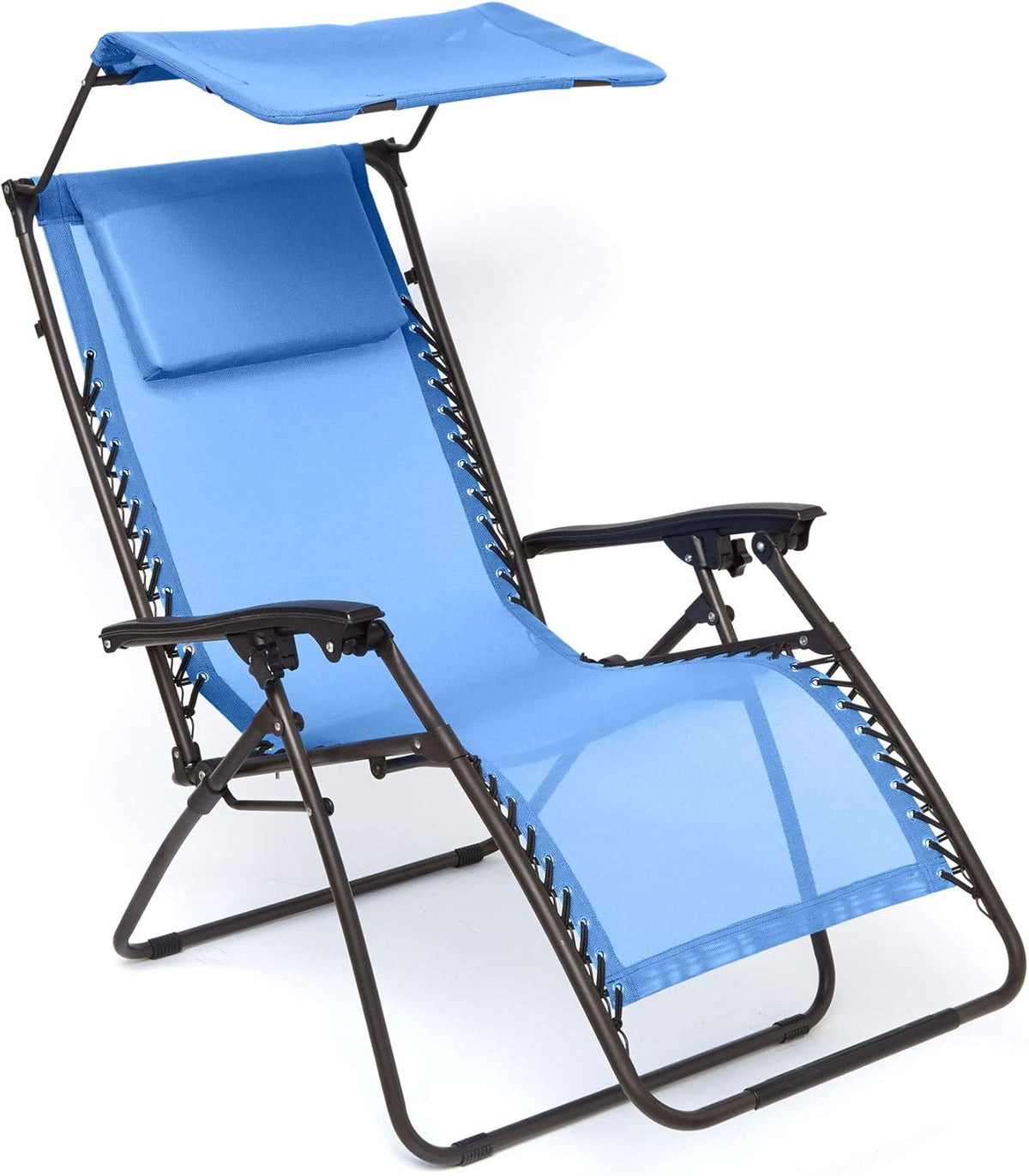 Zero Gravity Chair with Canopy Pool Blue Z999