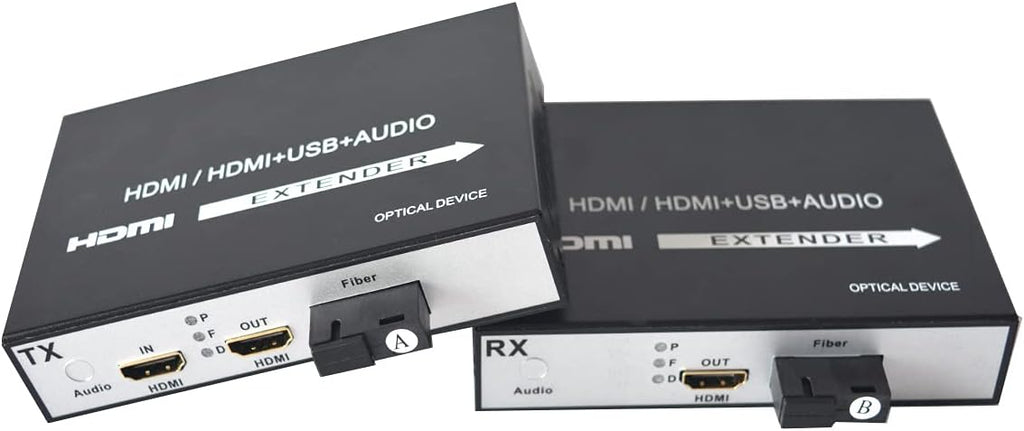 HDMI Extender Over Fiber Optic Cable Singlemode up to 20Km 1080P Transmitter and Receiver Kit K3707