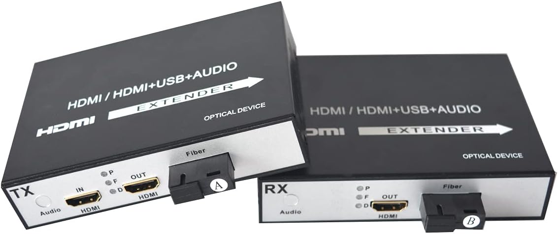 HDMI Extender Over Fiber Optic Cable Singlemode up to 20Km 1080P Transmitter and Receiver Kit K3707