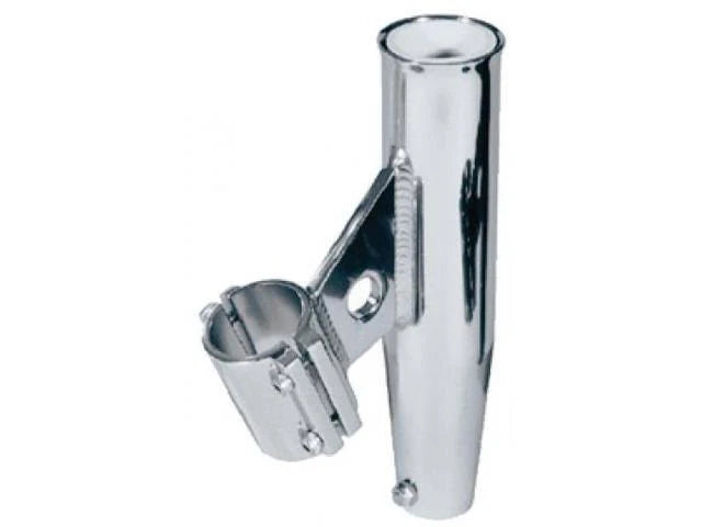 Clamp-On Rod Holder Silver Aluminum Vertical Mount Z802692