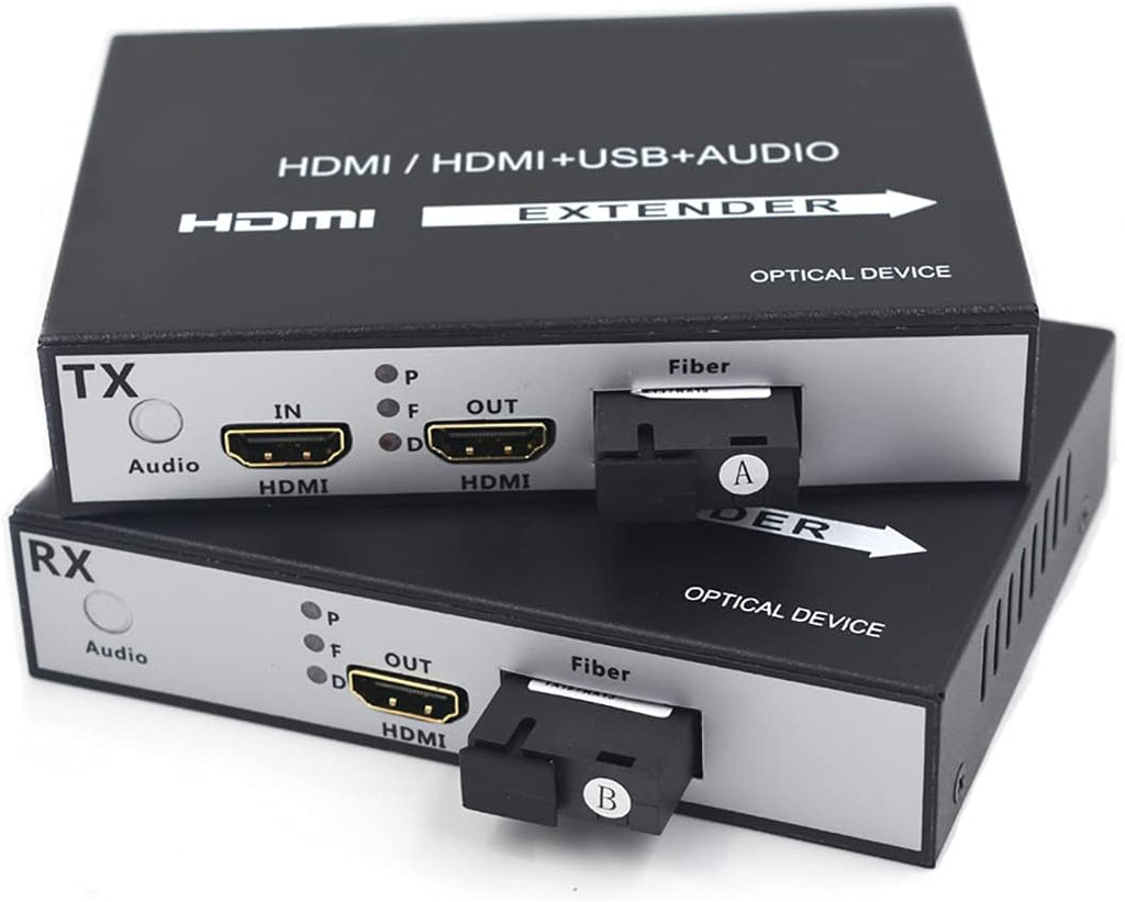 HDMI Extender Over Fiber Optic Cable Singlemode up to 20Km 1080P Transmitter and Receiver Kit K3707