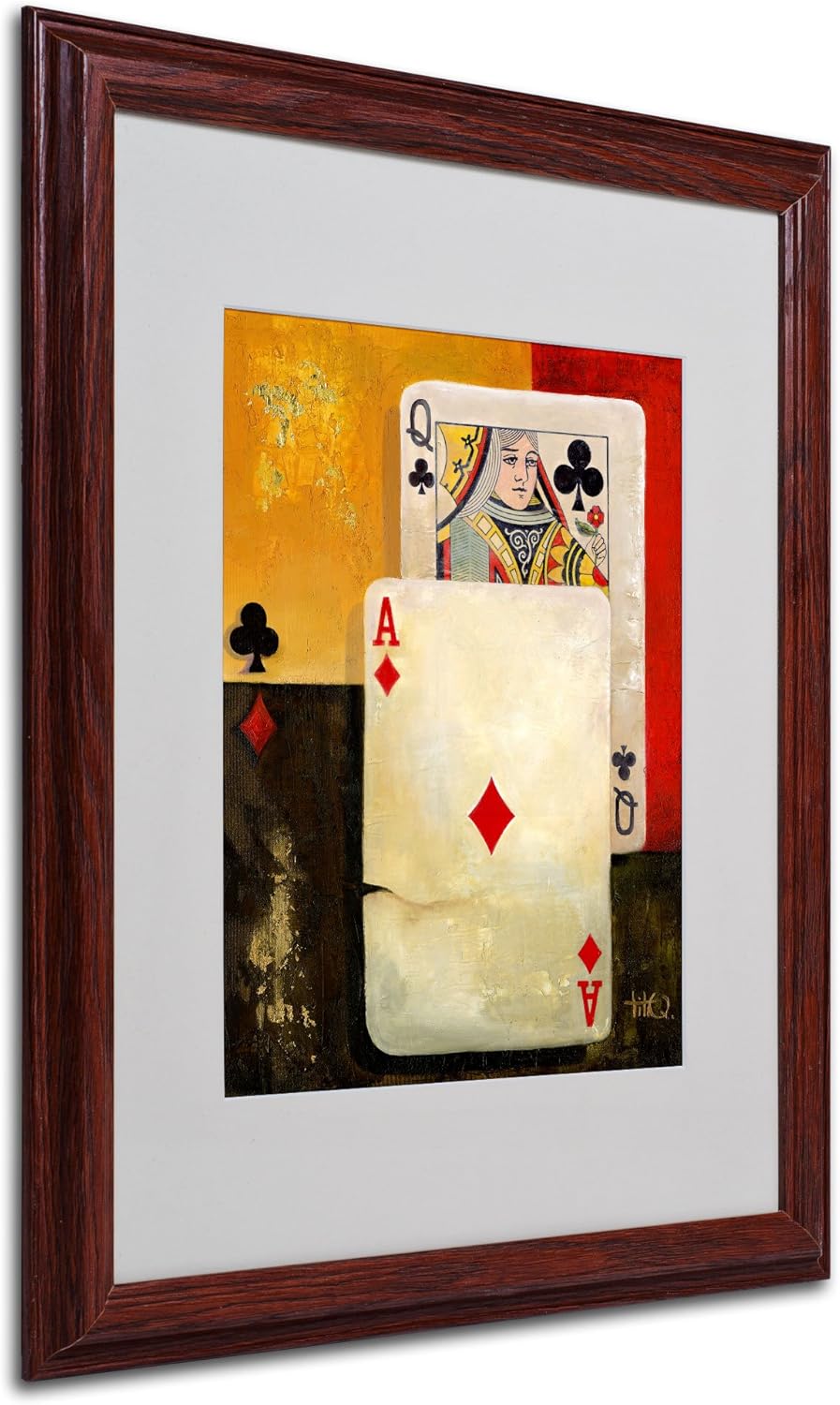Canvas Artwork in Wood Frame, 16 by 20-Inch E44350