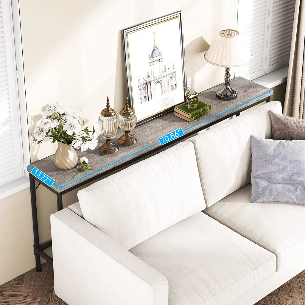 70.9" Grey Console Table A7609