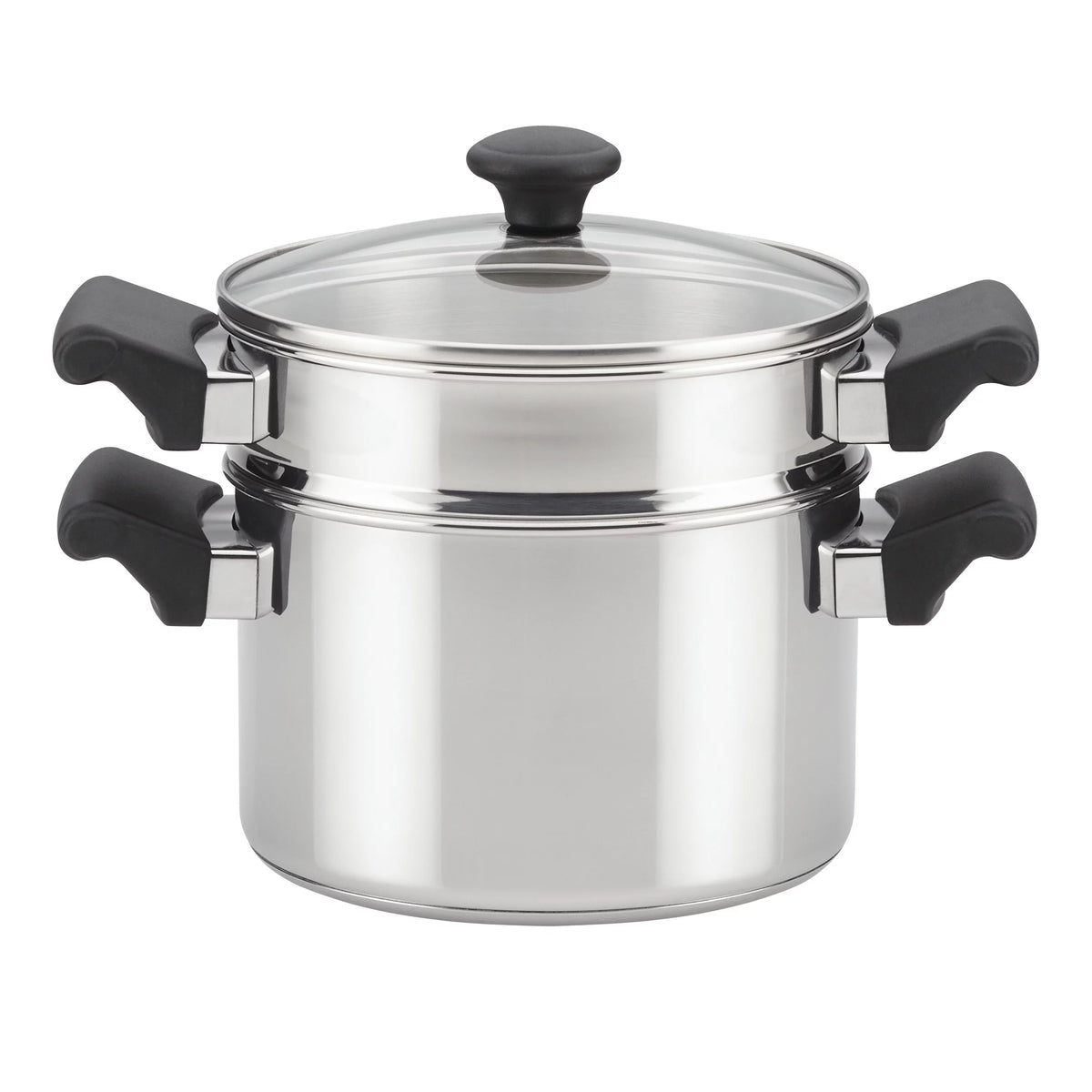 Stainless Steel Saucepot with Lid and Steamer, 3-Quart K896