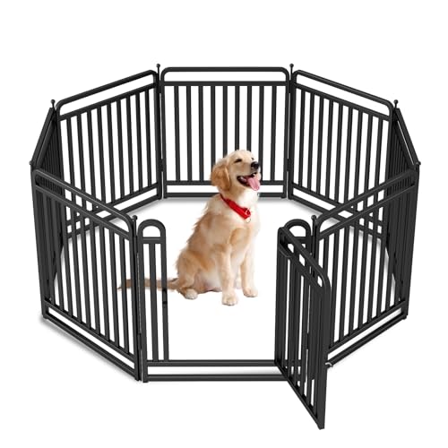32 Inch 16 Panels Foldable Metal Dog Playpen with Doors V153