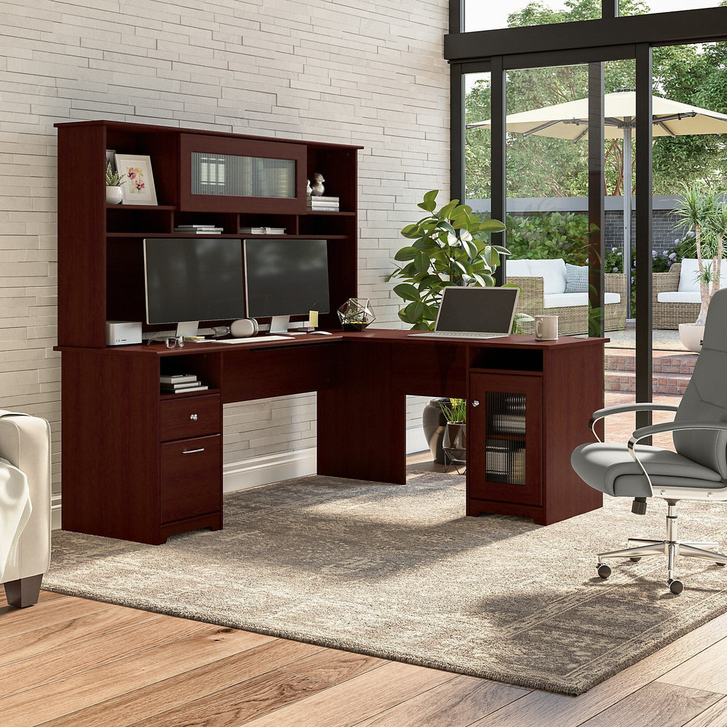 Harvest Cherry Engineered Wood Desk Return G36955