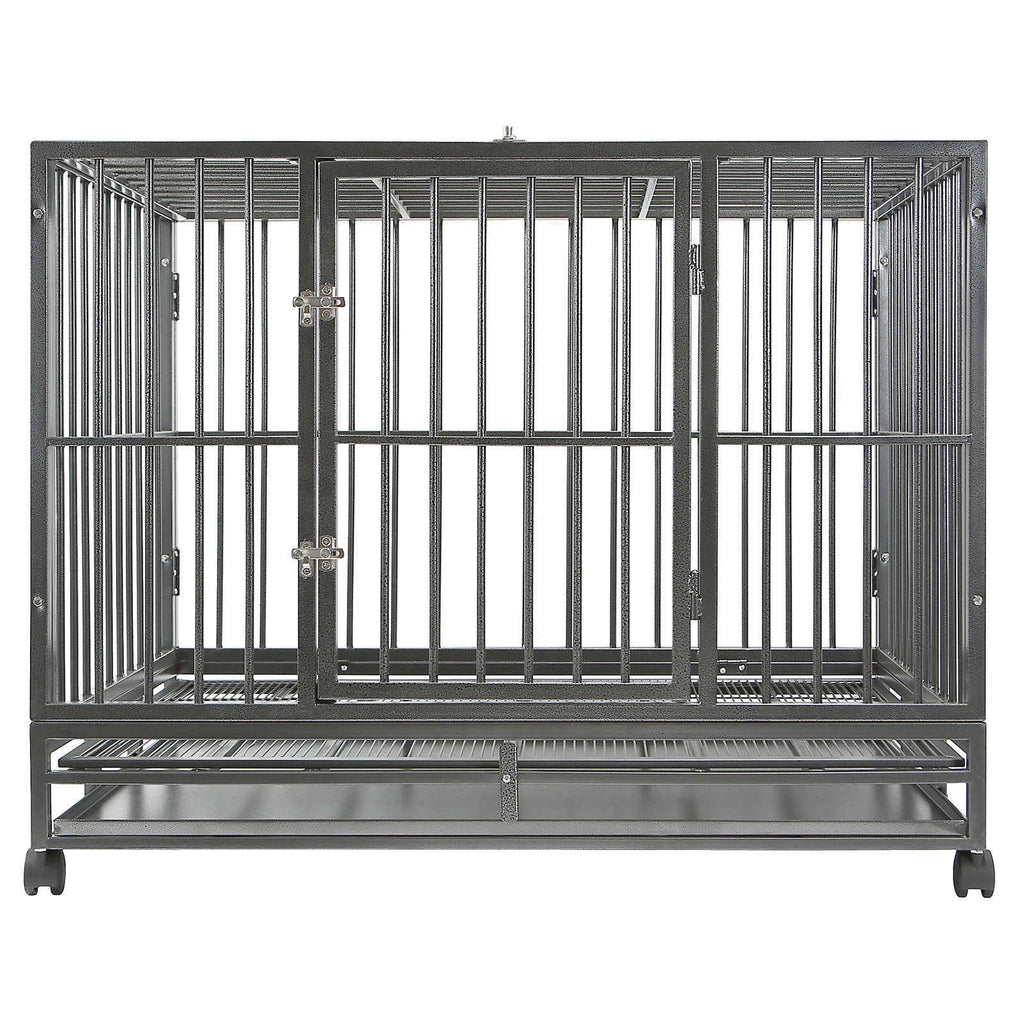 36x22 Medium Heavy-Duty Dog Crate Cage with Tray I4422