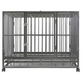 36x22 Medium Heavy-Duty Dog Crate Cage with Tray I4422