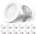 5/6 inch 3CCT LED Recessed Lighting 12 Pack, Dimmable, IC Damp Rated, 12.5W=100W, 950LM Can Lights with Baffle Trim, 3000K/4000K/5000K Selectable, Pack of 2 Y316
