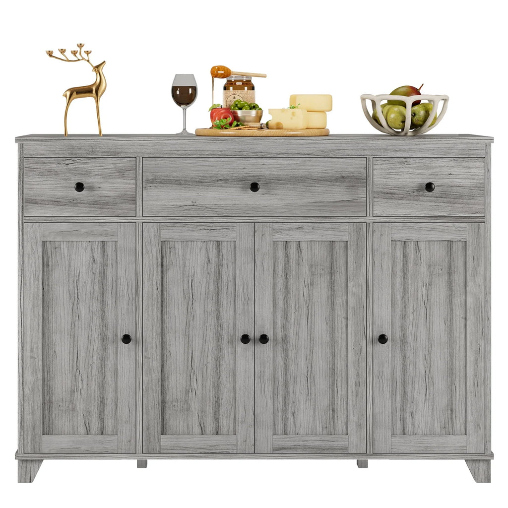 White 3 Drawer Buffet Sideboard Cabinet A5461