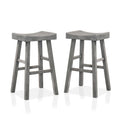 Set of 2 Antique Gray Counter Height Barstools S6291