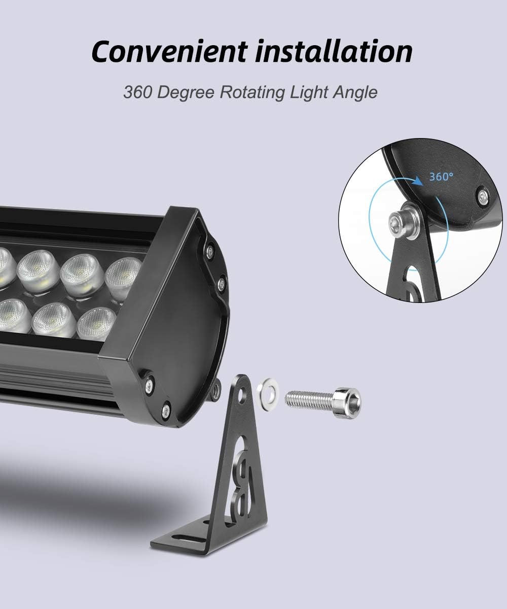 72W LED Wall Washer Lights, 5000K Daylight White Linear Strip Light, 3.2ft, 120V, IP65 Waterproof R2168