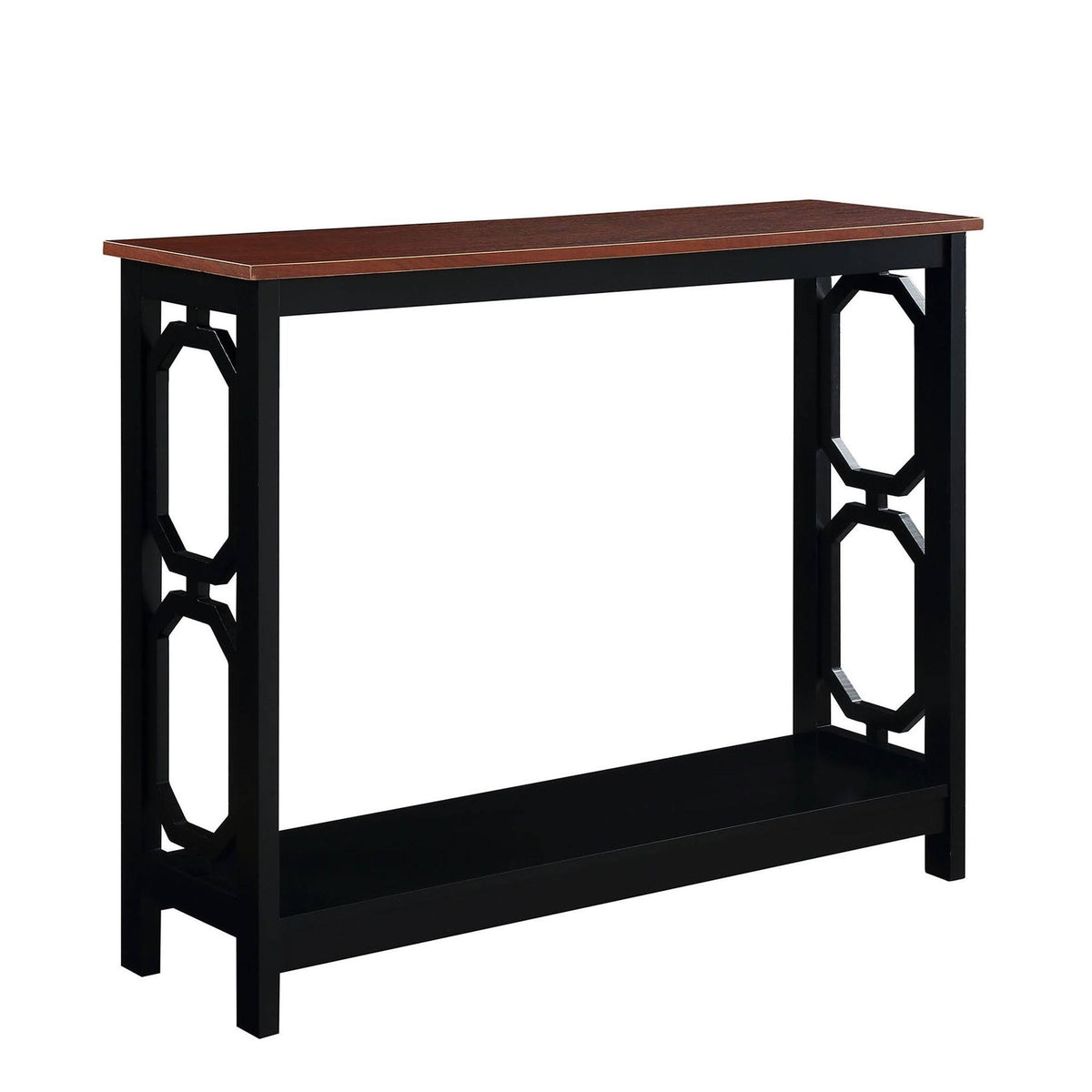 Cherry Top Black Console Table R442608