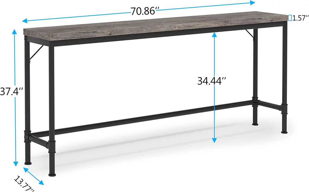 70.9" Grey Console Table A7609
