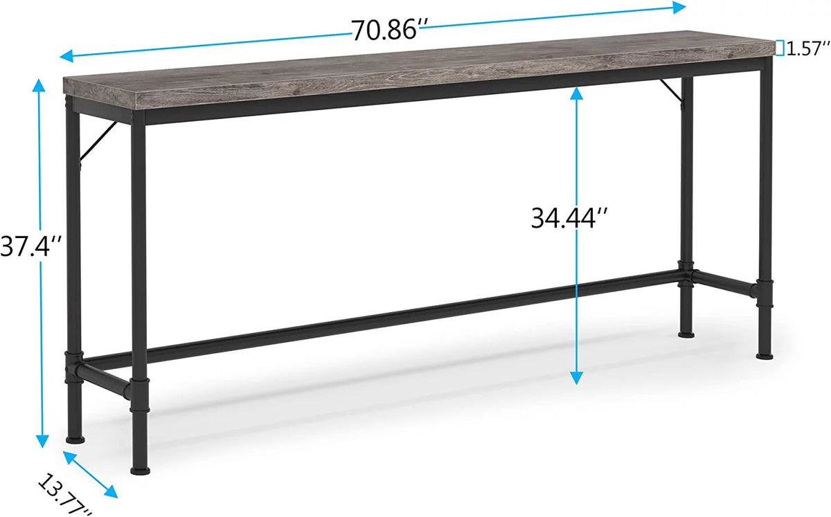 70.9" Grey Console Table A7609