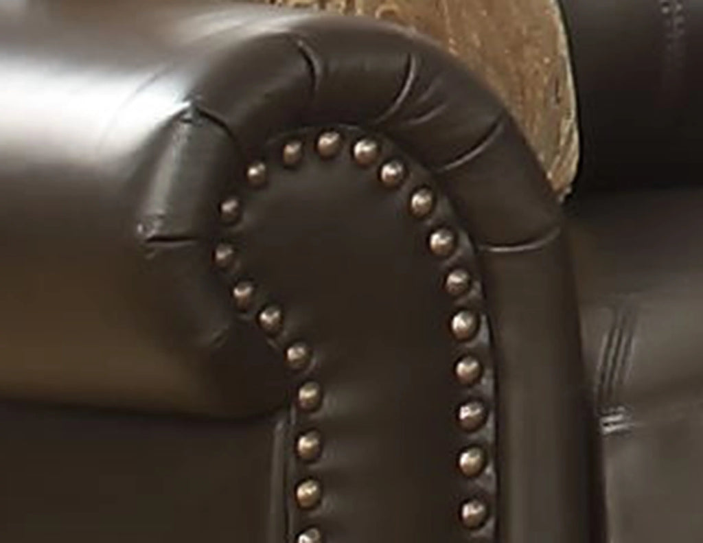 Brown Leather Gel Sofa W76856