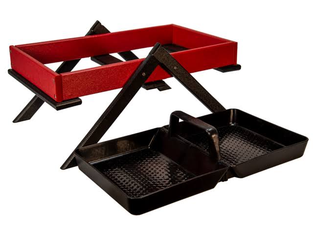 Large Cardinal Red Tray Ground Bird Feeder W2323