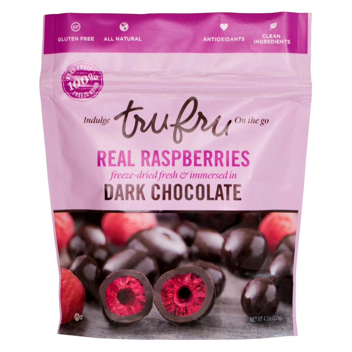Dark Chocolate Freeze-Dried Raspberries 4.2 oz Pack of 20 S596759