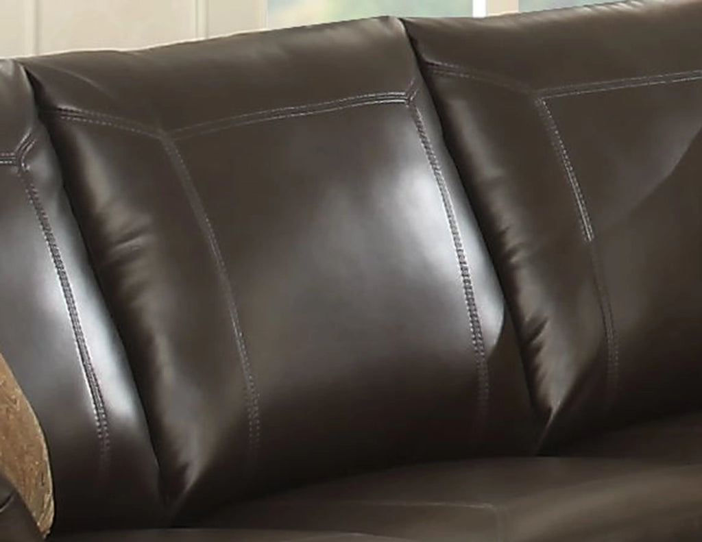 Brown Leather Gel Sofa W76856