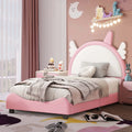 White PU Twin Platform Bed T604769