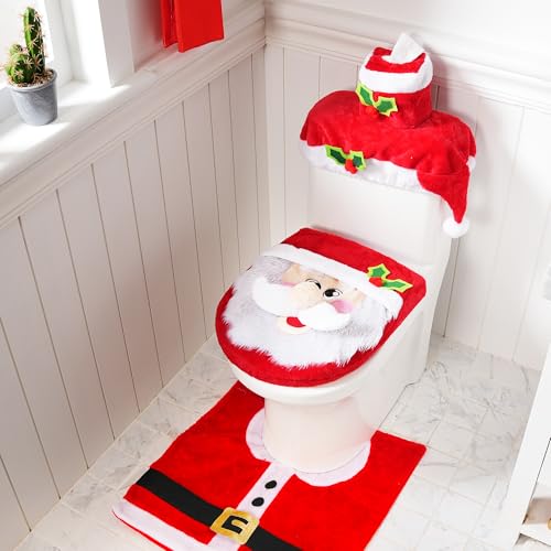 2 Set 5 Pieces Christmas Theme Bathroom Decoration Set F600632