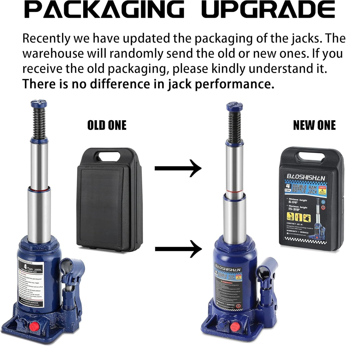 4 Ton Hydraulic Bottle Jack with Carrying Case P486617