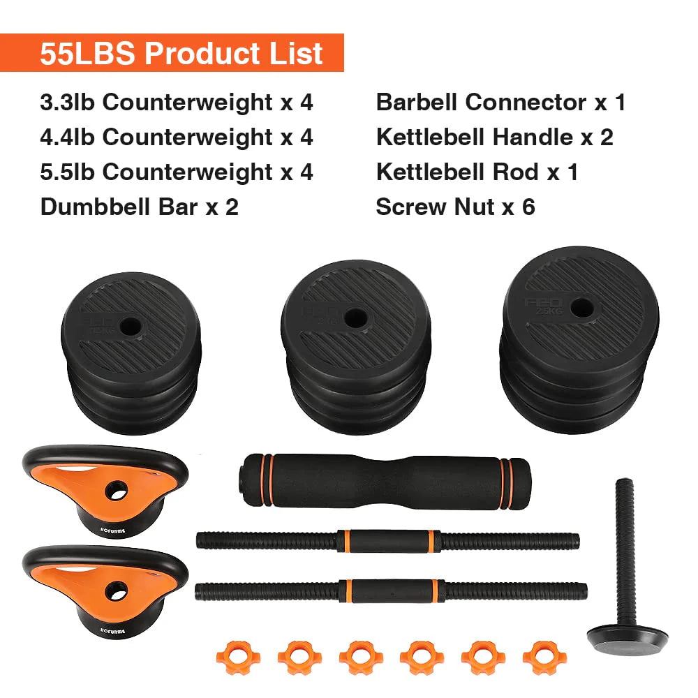 55lb Adjustable Dumbbell Set W21831
