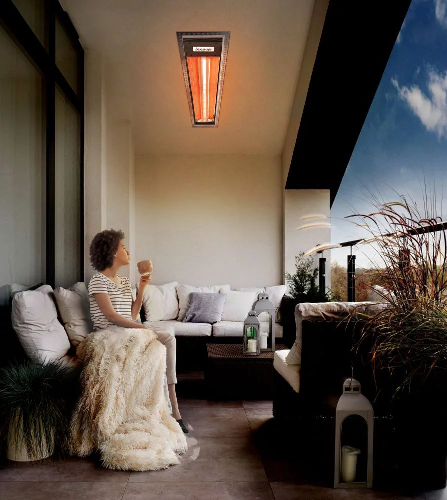 4000 Watt Electric Infrared Dual Element Heater Black Finish J336554