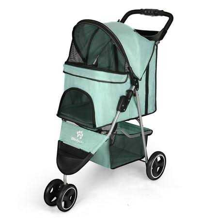 Foldable Pet Stroller with Cup Holder U236633
