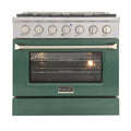 36 in. Natural Gas Range with Green Door F429