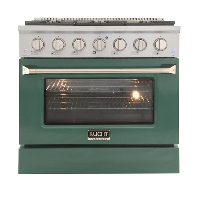 36 in. Natural Gas Range with Green Door F429