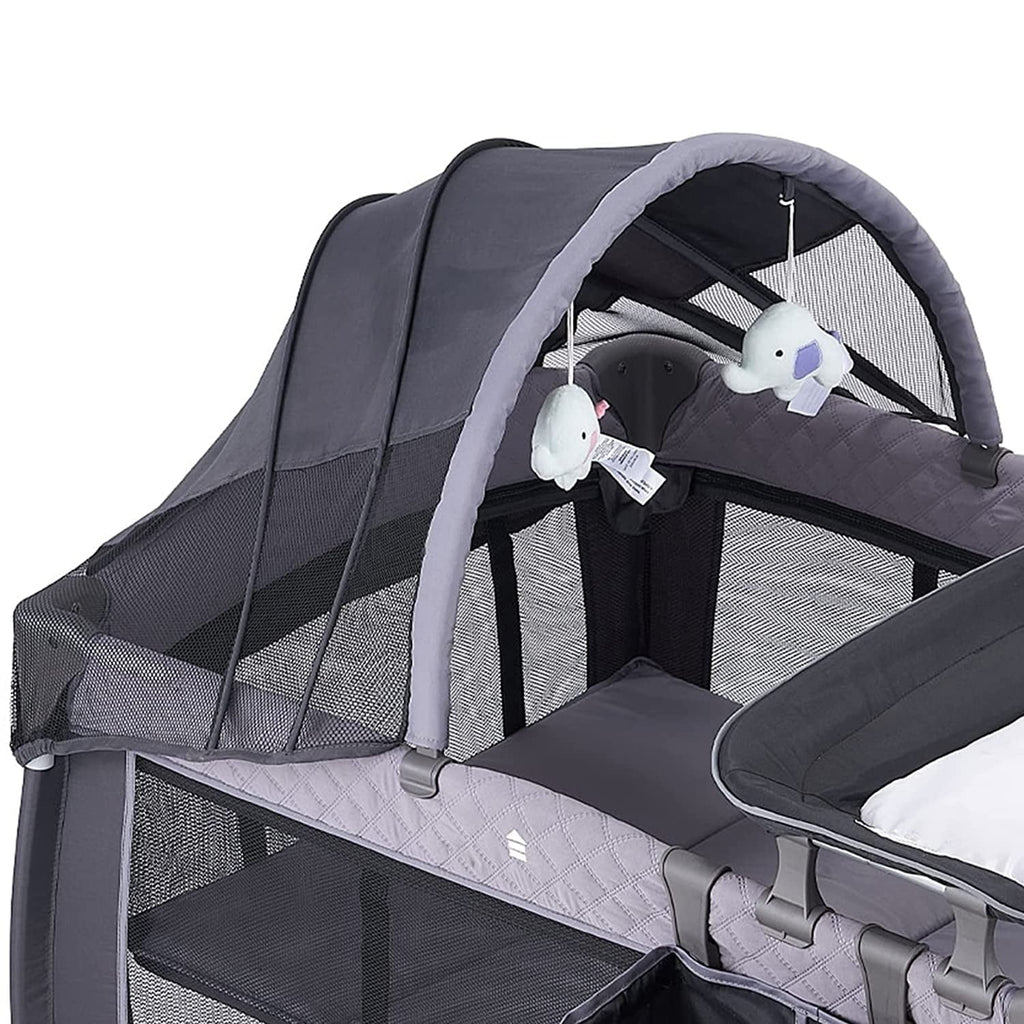 Portable Baby Play Yard with Wheels, Canopy, Changing Table K294423
