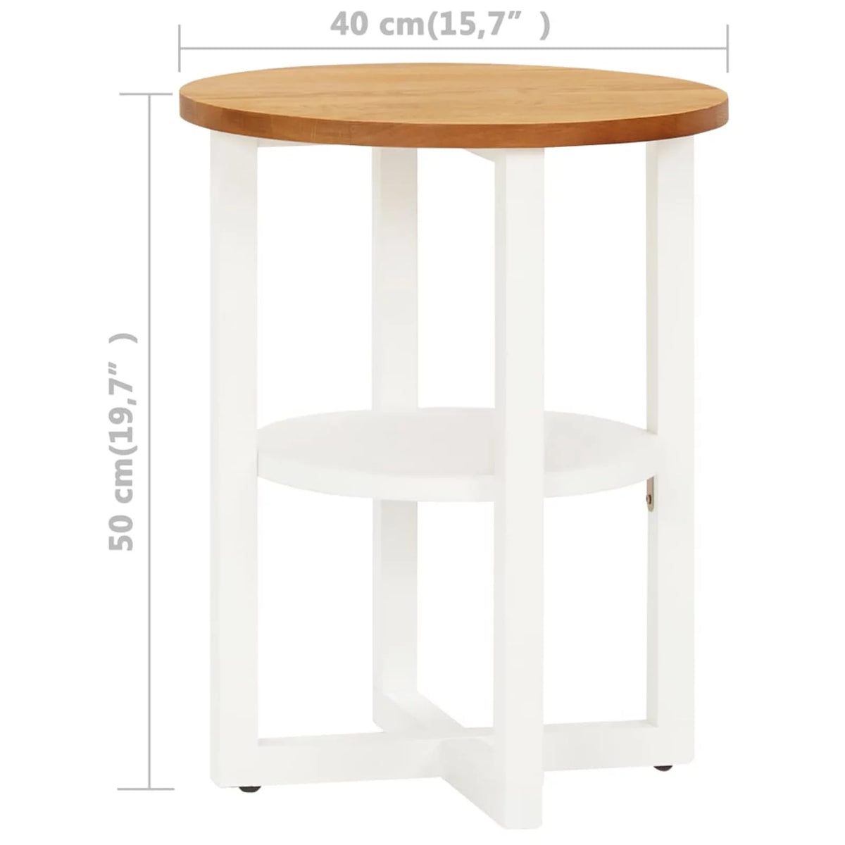 15.7"x19.7" Solid Oak Wood Table B36959