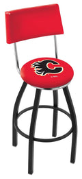 Black Wrinkle Swivel Bar Stool with Back T16646