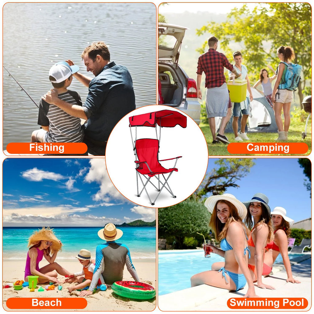 Portable Foldable Beach Canopy Chair 330LBS G611