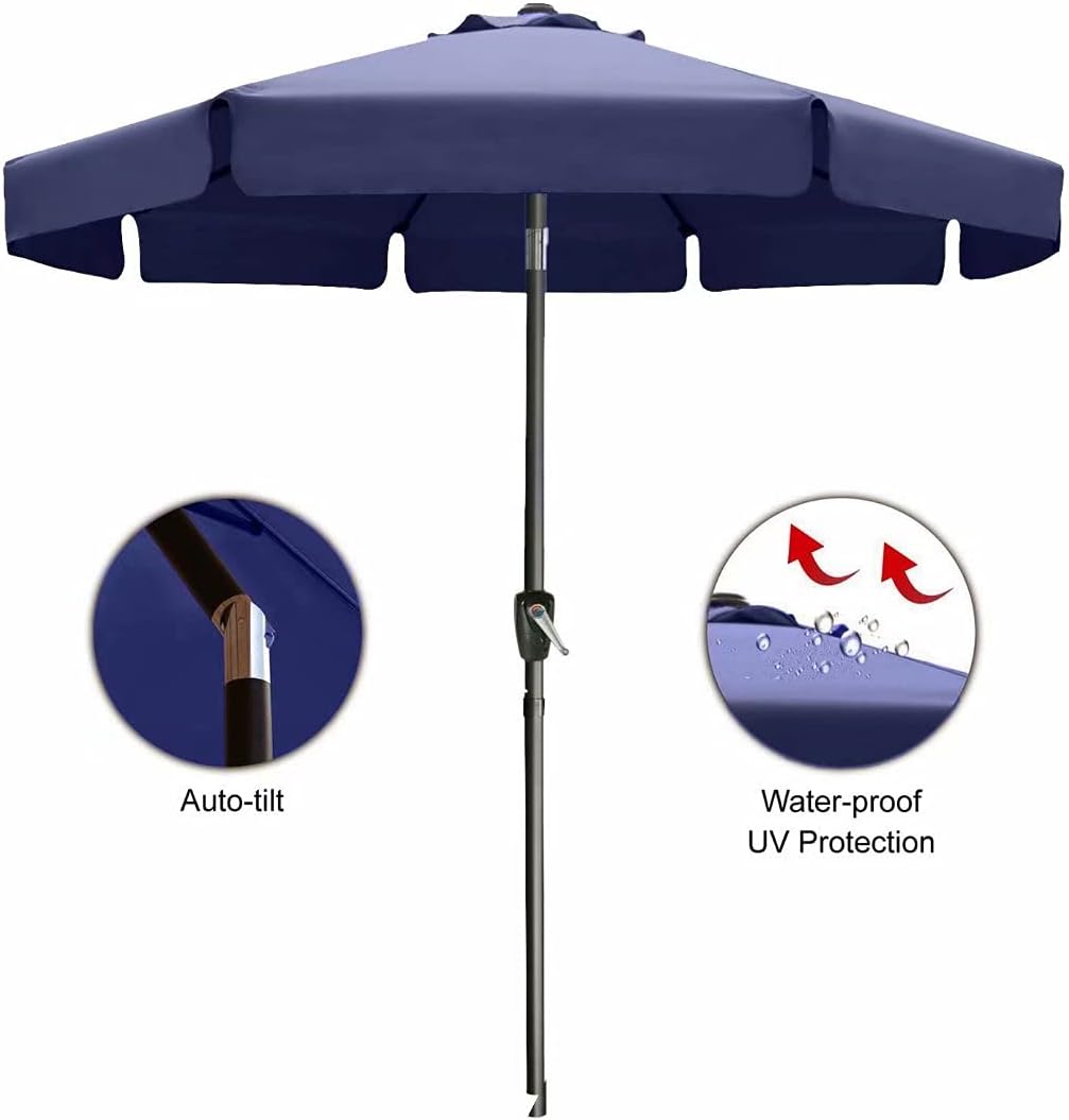 10' Blue Patio Umbrellas D83363