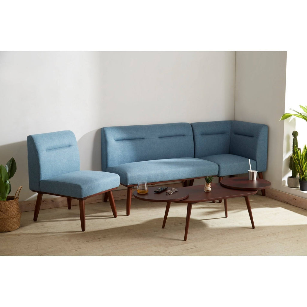Mid Century All Wood Sectional 1 Seater Sofa I937991