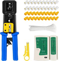 RJ45 Crimp Tool Kit with Connectors and Cutter F579041