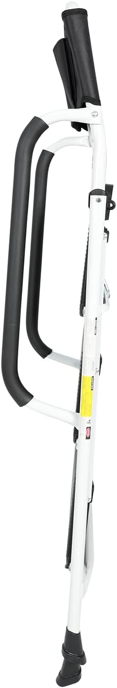 White 3 Step Ladder with Handrails & Attachable Tool Bag, 500 lbs Folding Step Stool X9543