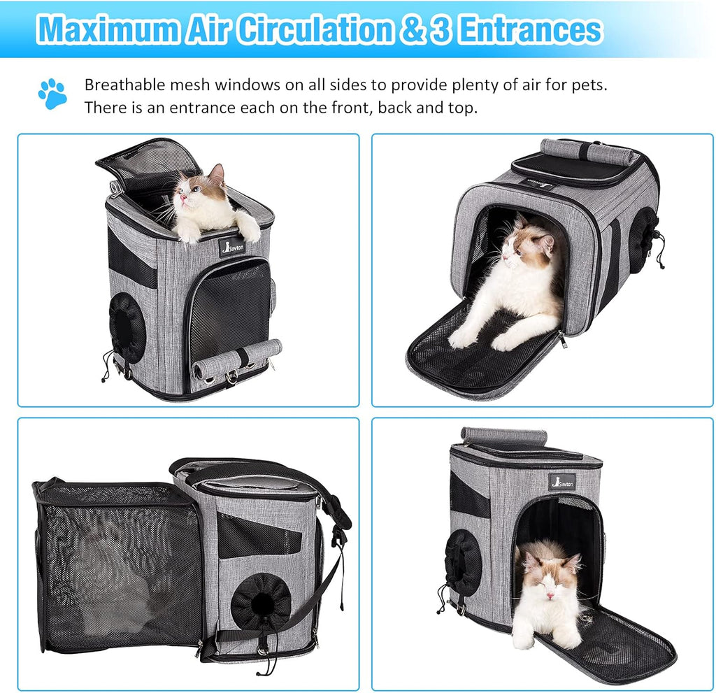 Expandable Pet Carrier Backpack with Breathable Mesh D60090